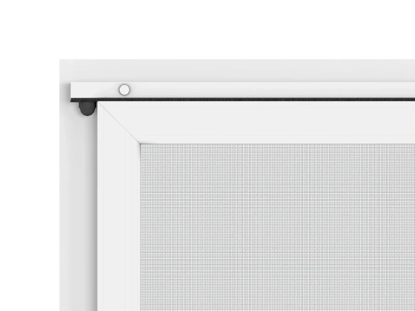 Siete proti hmyzu na DVERE - posuvné - BIELA - RAL 9016 - s priečkou 6