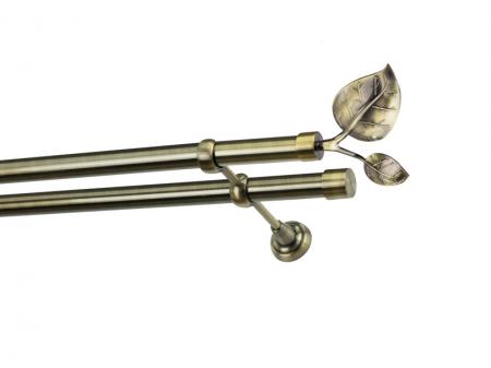 Garniža 25x25mm - 2rady - LIST VEĽKÝ  - antik 1