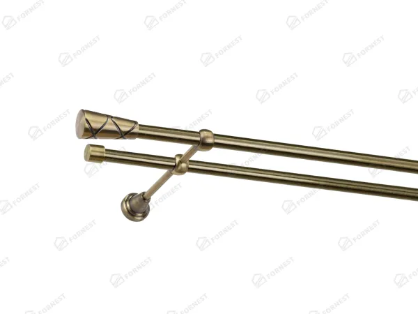 Garniža 16x16mm - 2rady - TRAPEZIUM - antik 1