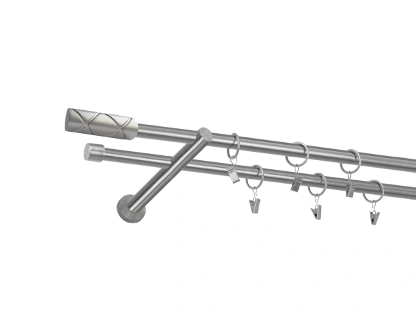 Garniža 16x16mm - 2rady - COKOL - satin