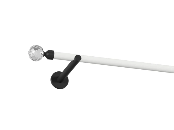 Garniža 19mm obyčajná tyč - 1rad - GUĽA CRYSTAL - bielo čierna 1