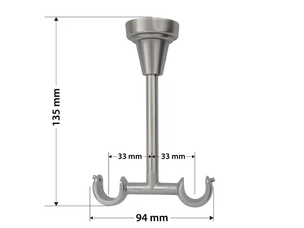 Garniža 16x16mm - 2rady - COKOL - satin 5