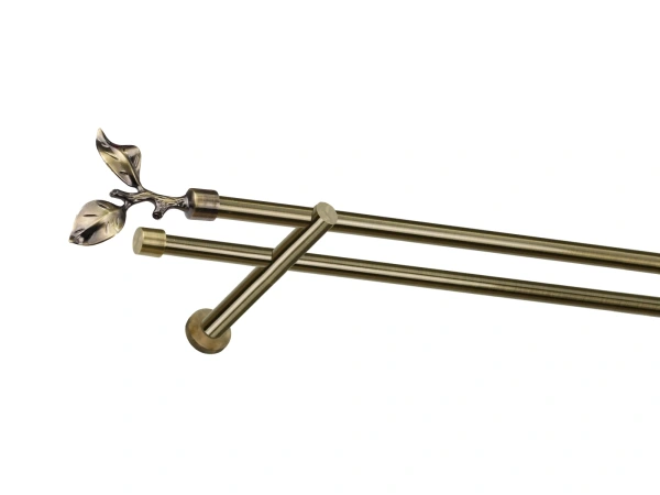 Garniža 16x16mm - 2rady - LIST ROSE - antik 1