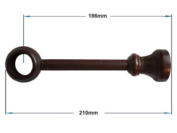 Garniža drevená 28mm jednoradová - ORECH 2