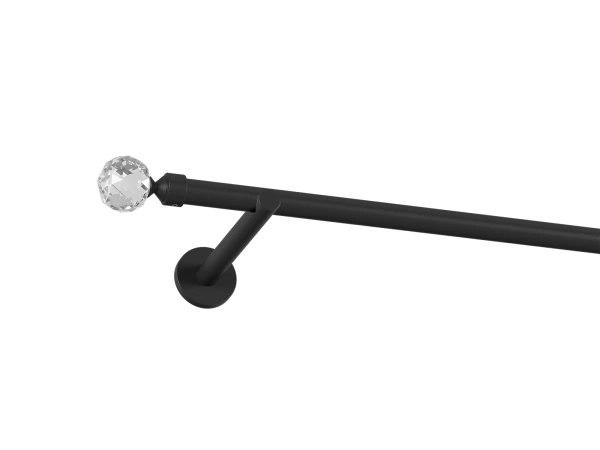 Garniža 19mm obyčajná tyč - 1rad - GUĽA CRYSTAL - čierna 1