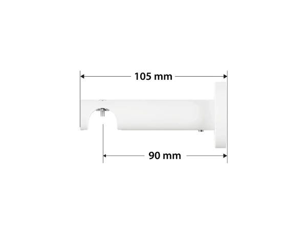 Garniža 19mm drážková tyč - 1rad - CYLINDER CRYSTAL - biela 4