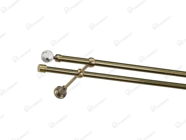 Garniža 16x16mm - 2rady - GUĽA CRYSTAL - antik 1