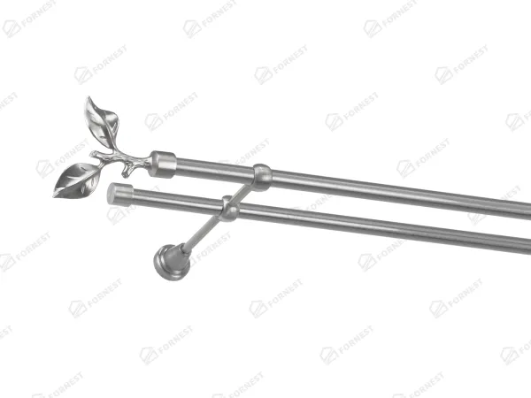 Garniža 16x16mm - 2rady - LIST ROSE - satin 1