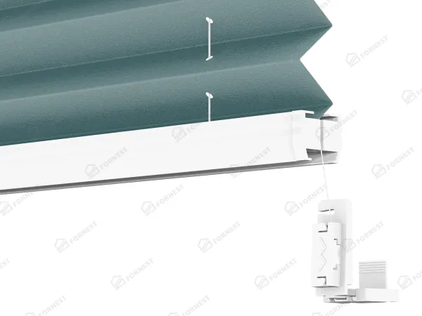 Plisé rolety LUX - látka Vintage teal 11079 - PEARL 4