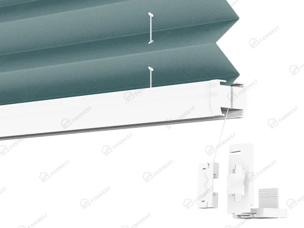 Plisé rolety LUX - látka Vintage teal 11079 - PEARL 5