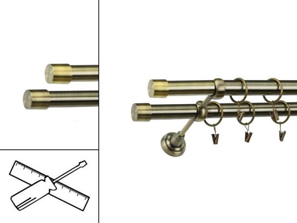 Garniža 25x25mm - 2rady - PULLO - antik