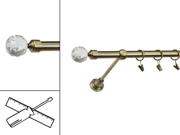 Garniža 19mm - 1rad - GUĽA CRYSTAL - antik