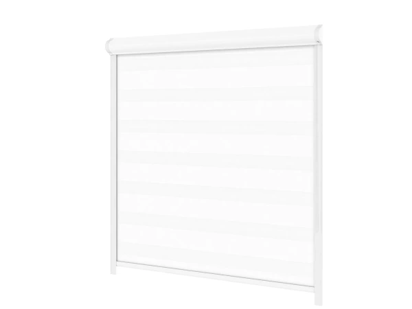 Roleta SWING PREMIUM - deň a noc - látka Zakynthos 01 - biela 2