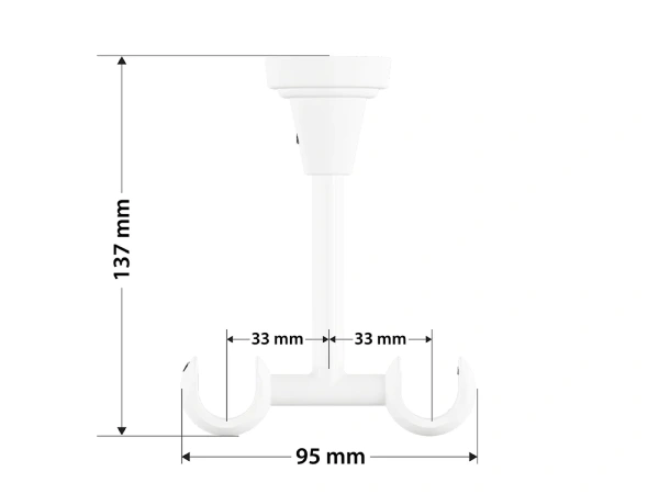 Garniža 19x19mm obyčajná tyč - 2rady - KVADRAT - čierno biela 5