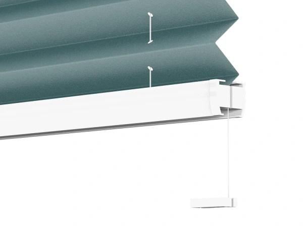 Plisé rolety LUX - látka Vintage teal 11079 - PEARL 6