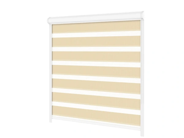 Roleta SWING LITE - deň a noc - látka Miami 1303 - biela káva 1