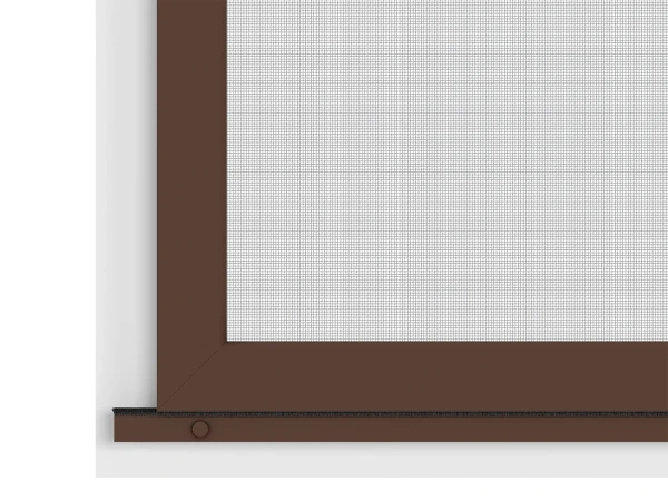 Siete proti hmyzu na DVERE - posuvné - TMAVOHNEDÁ - RAL 8019 - bez priečky 7