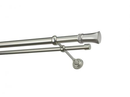 Garniža 25x16mm - 2rady - PLUTON CRYSTAL - satin 1