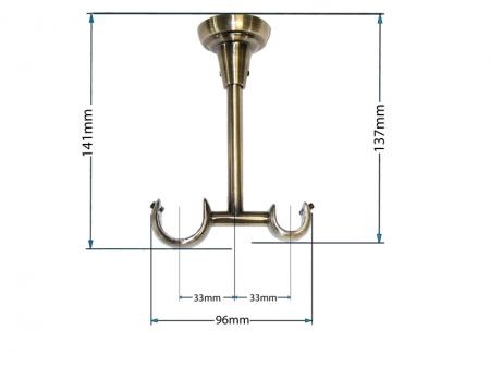 Garniža 25x16mm - 2rady - MODERN - antik 3