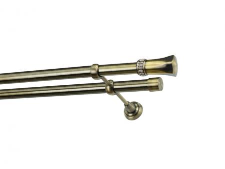 Garniža 25x25mm - 2rady - PLUTON CRYSTAL - antik 1