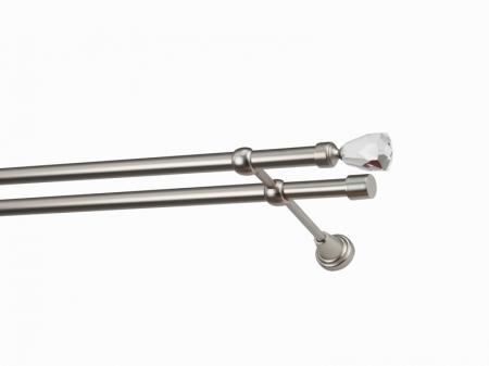 Garniža 19x19mm - 2rady - CRYSTAL CONE - satin 1