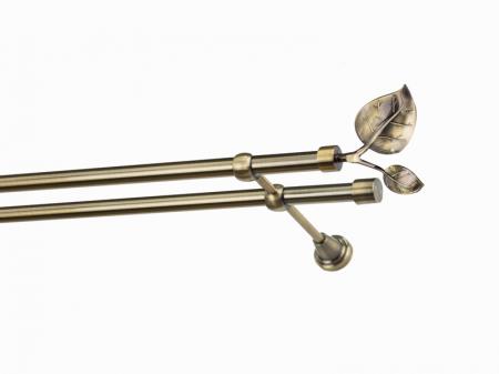 Garniža 19x19mm - 2rady - LIST VEĽKÝ - antik 1