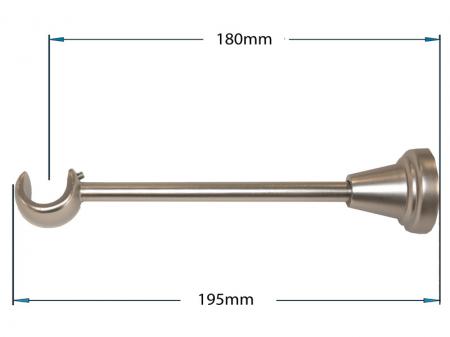Garniža 19mm - 1rad - CYLINDER CRYSTAL - satin 2