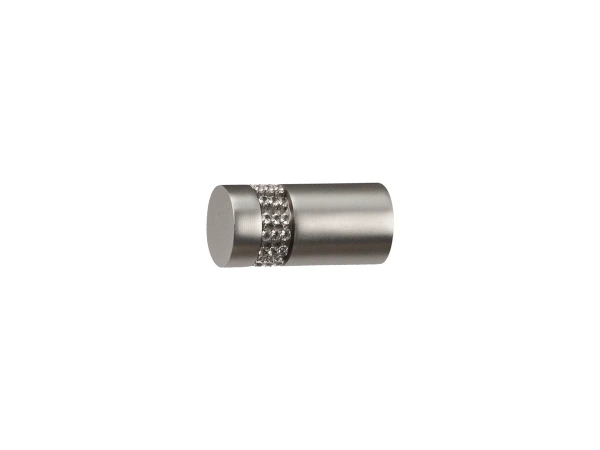 Garniža 19x19mm - 2rady - CYLINDER CRYSTAL - satin