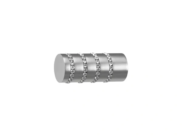 Garniža 25x25mm - 2rady - CYLINDER CRYSTAL - satin