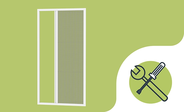 Szúnyogháló ajtóra - PLISZÉ LITE - szerelés