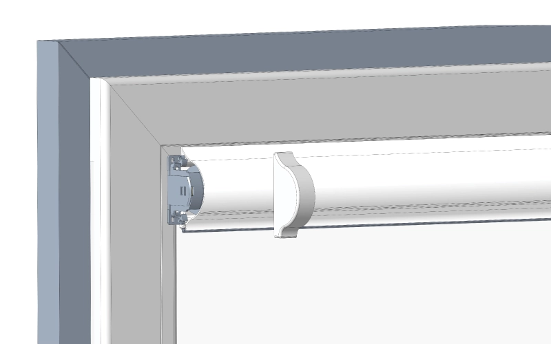 A felső tartó ablakkeretre helyezése