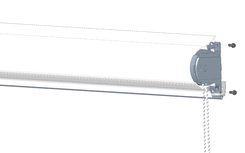 A roló mechanizmustartóinak kicsavarozása mindkét oldalon