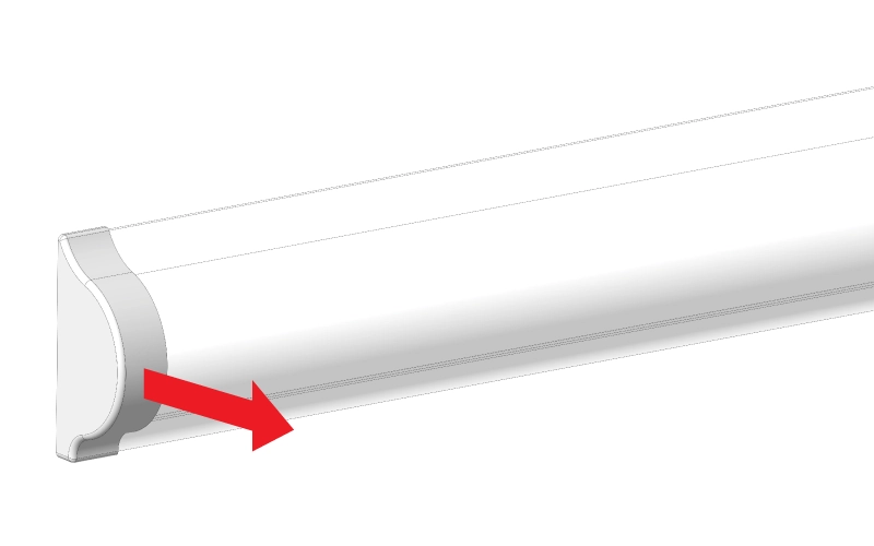 A roló burkolatának eltávolítása