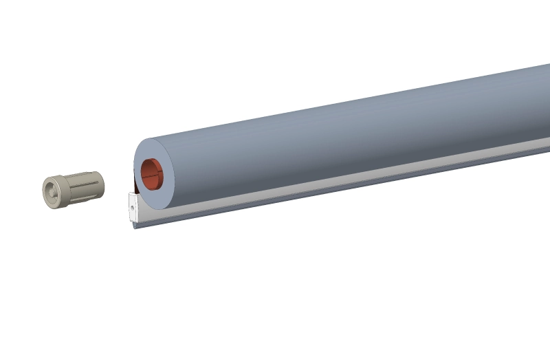 A vezérlőmechanizmusok kihúzása a roló tengelyéből