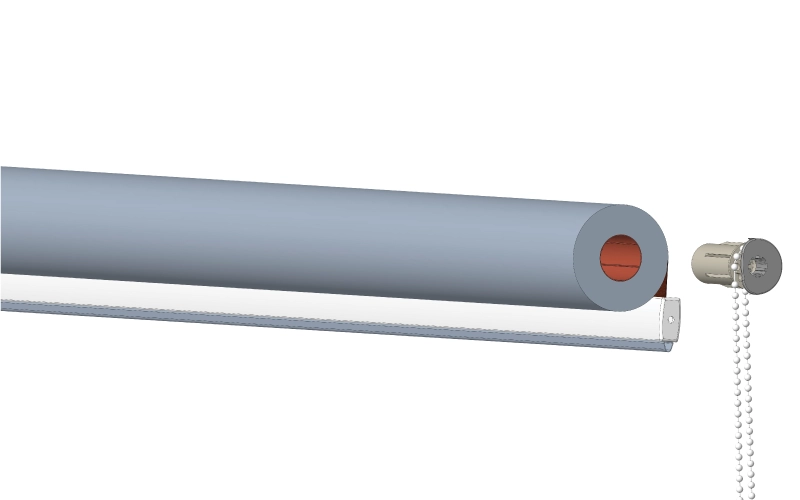 A vezérlőmechanizmusok kihúzása a roló tengelyéből