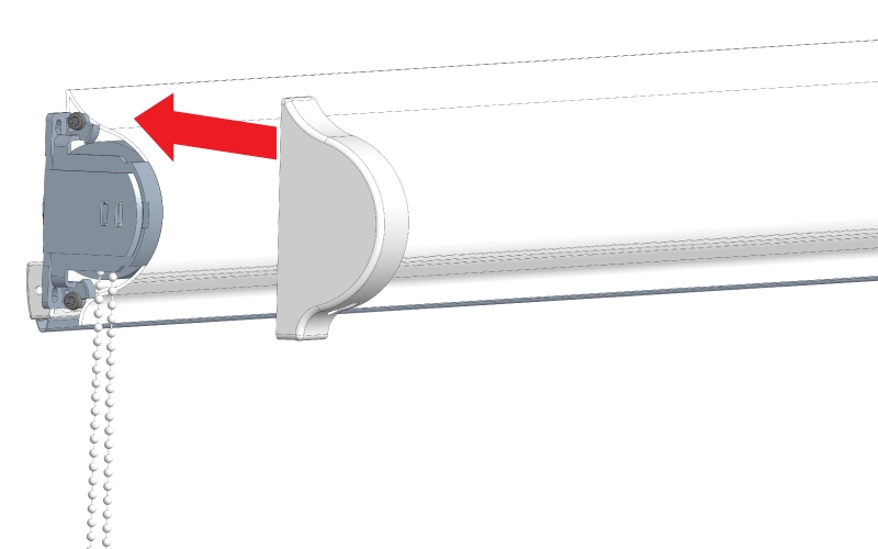A roló burkolatának visszahelyezése