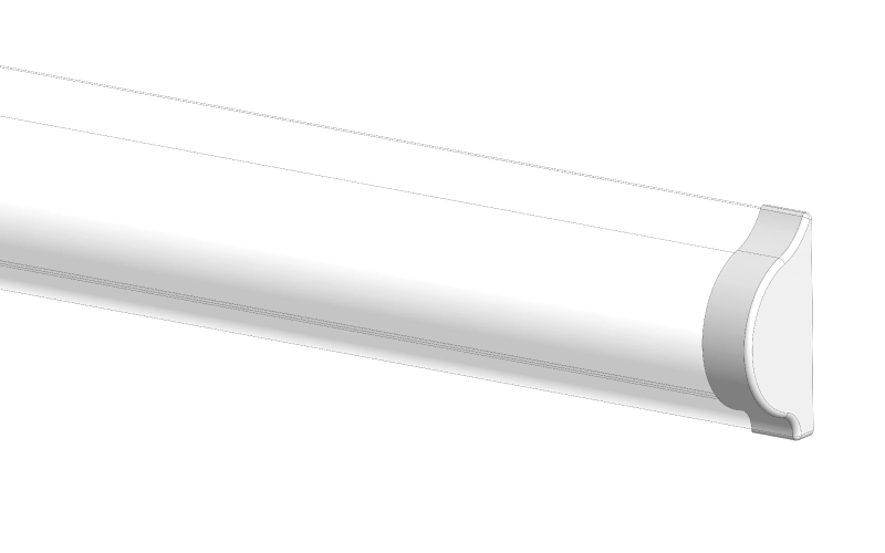 Roló felcserélt kezelőoldallal, nézet a másik oldalról