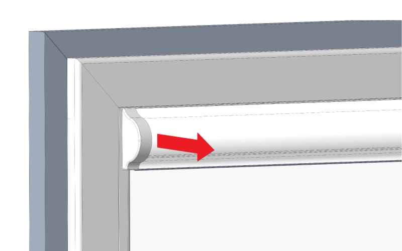 1. lépés – a takaróelemek eltávolítása a tartóból merőleges kihúzással