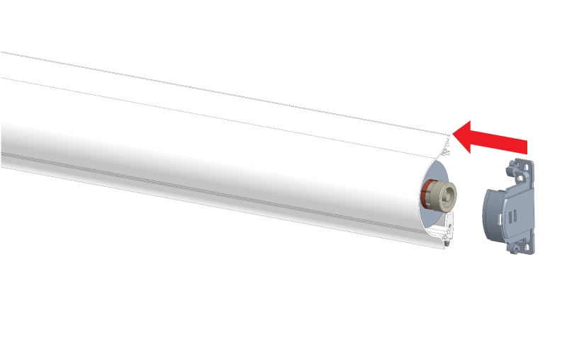 A tartó visszahelyezése a tartó ellenkező oldalán a felcsavarozás előtt