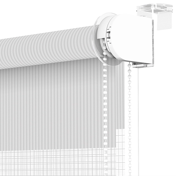 A MINI roló mechanizmusának részlete láncos működtetéssel, fúrás nélküli rendszer gumitömítéses ablakokra