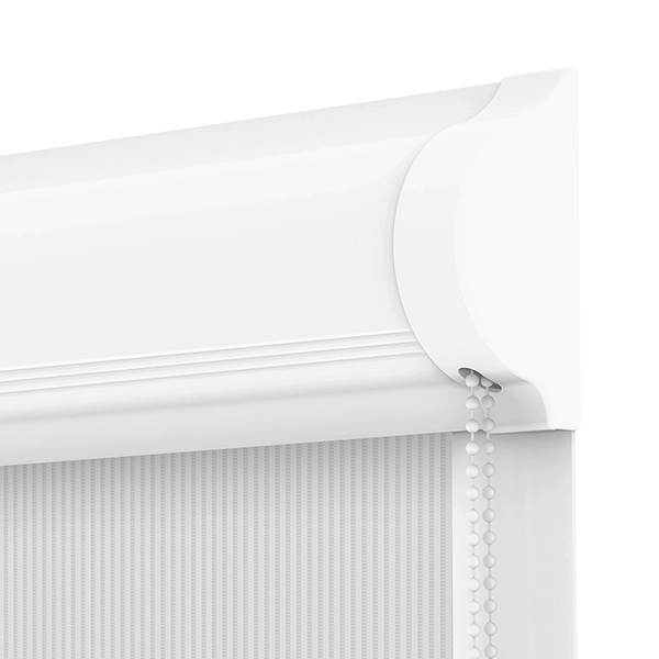 A SWING LITE roló kazettájának részlete láncos működtetéssel, üveglécbe szerelve.