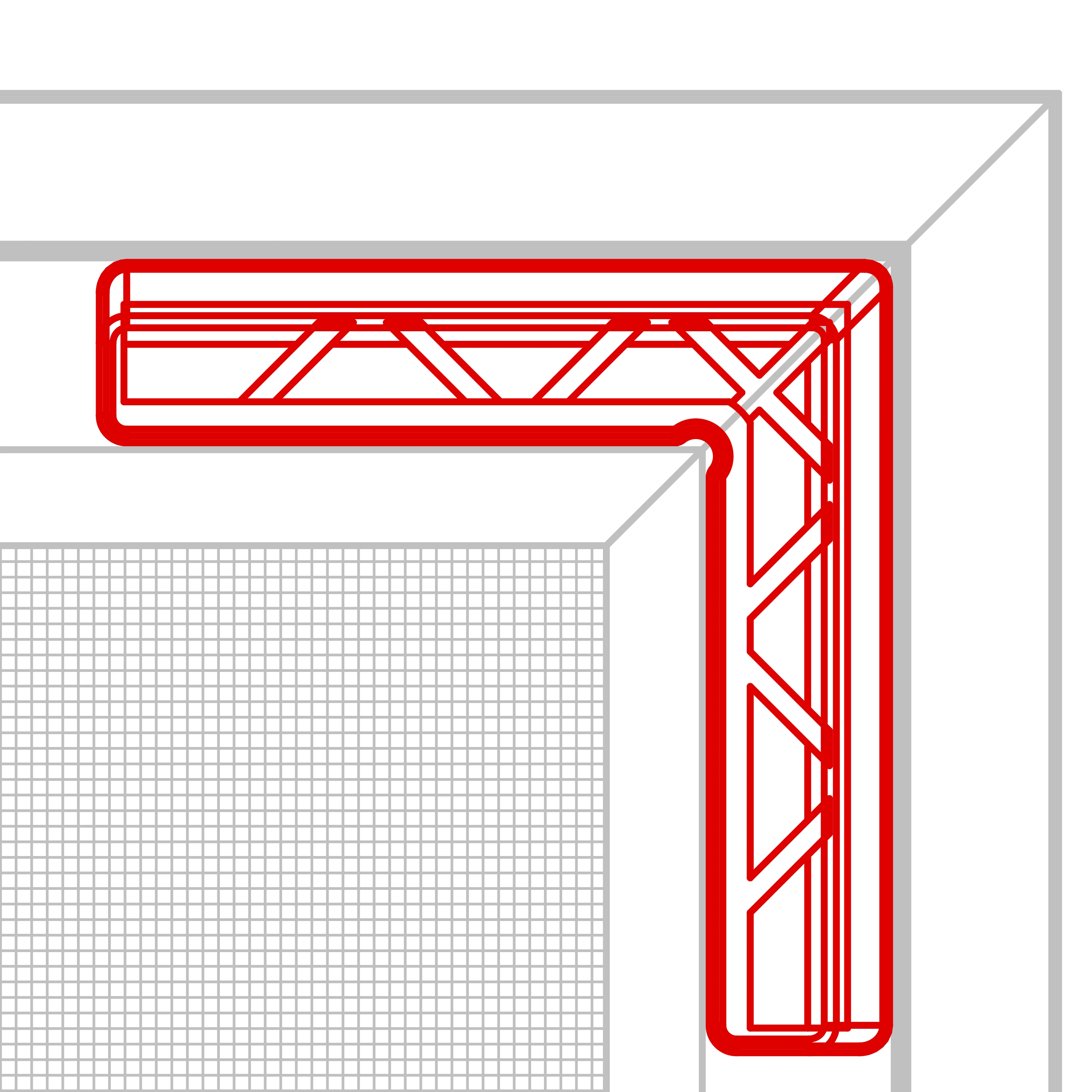 A fix KLIK szúnyogháló sarokillesztése belső sarokelemmel és 45°-ban vágott kerettel a pontos és stabil illeszkedésért.