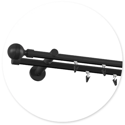 Fekete-fehér – hornyolt rúd