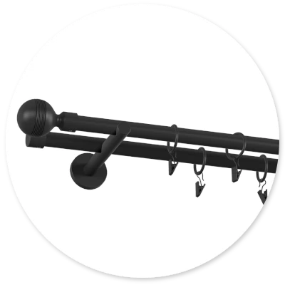 Fekete-fehér – sima rúd